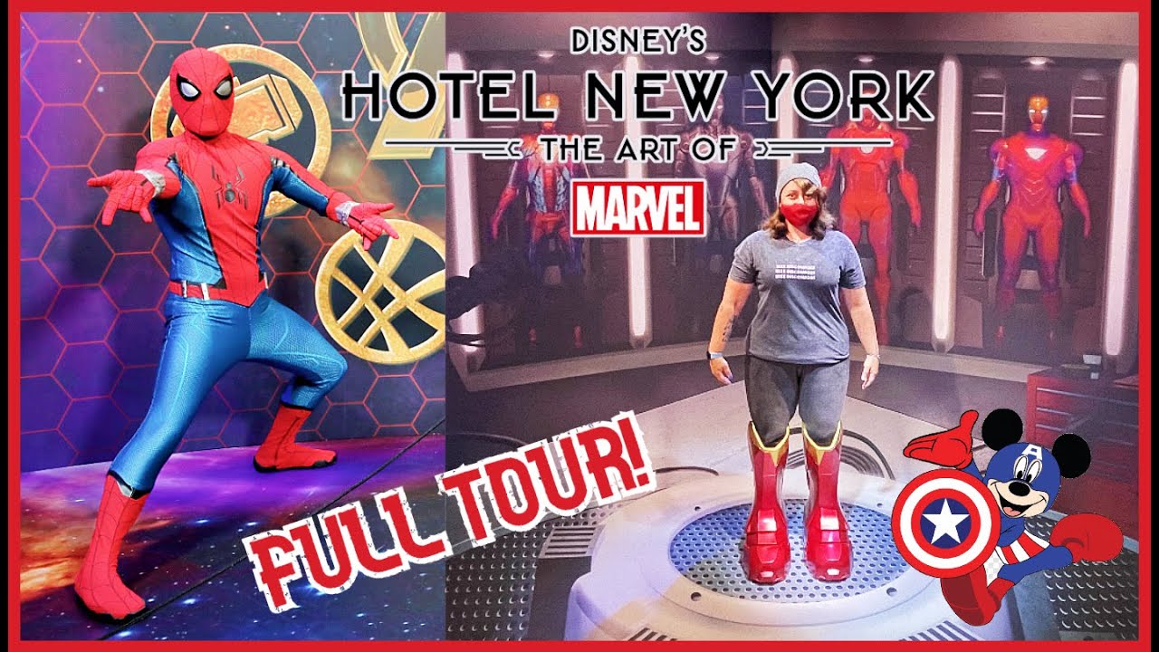 Disney's Hotel NEW YORK the Art of Marvel ⭐⭐⭐⭐ FULL TOUR! (Shop, Super ...