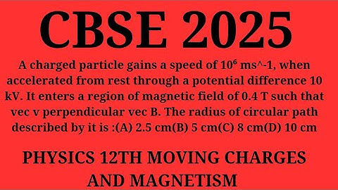 A charged particle gains a speed of 10⁶ ms^-1, when accelerated from rest through a potential differ