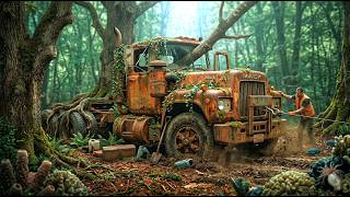 ABANDONED 40-Year-Old Rusty Mack Truck Rescue & First Drive in Decades