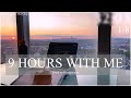 9 hour study with me sunrise view white noise for studying pomodoro 5010 mindful studying