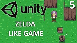 Unity Zelda-like Game #5 (Boomerang and Lever Switch)