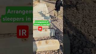 Rail sleepers arrangement in one line #railway #rail #construction #railtrack  #railwaysleepers