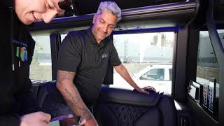 Customer visits Party Bus L.A. for a vehicle walk through!