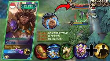 VERY EASY AGAINST CLINT USING KARRIE BUILD TANK! KARRIE BEST BUILD 2021 - MOBILE LEGENDS