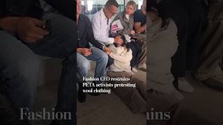 Fashion CEO restrains PETA activists protesting wool clothing