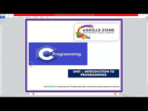 C Programming - Lecture 10 VARIABLE DECLARATION