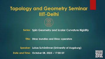 Lukas Schönlinner : Talk - 1 - Dirac bundles and Dirac operators