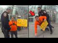 Rookie Cop Thinks He Can Arrest Citizen Over A Sign (BIG MISTAKE)