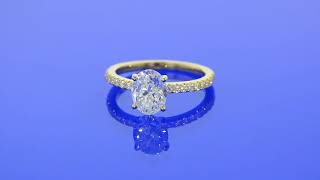 The Perfect Yellow Gold Oval Diamond Engagement Ring with Diamond Pave