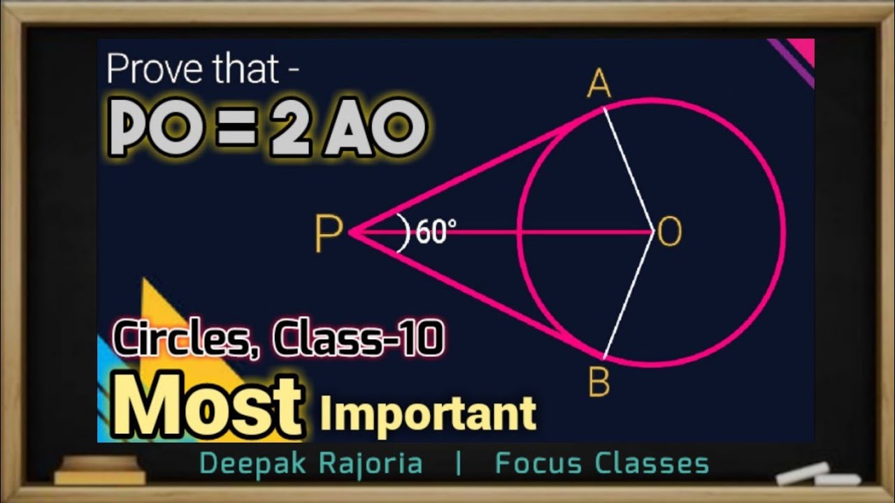 Circles Class-10, PA and PB are two tangents such that angle APB=60 ...