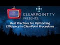 Best practices for optimizing efficiency in clearpoint procedures dr ja wilden