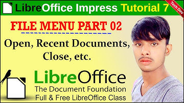 LibreOffice Impress Tutorial 7 | File menu part 2 | in hindi | by dev bind | th