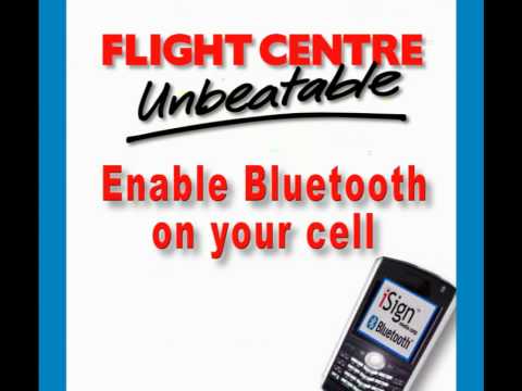 Flight Centre Bluetooth ad to cell animation