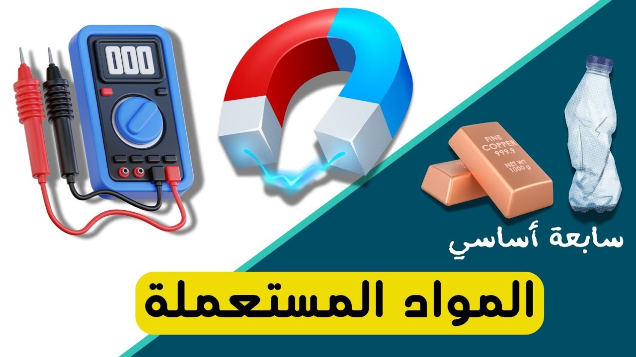 سابعة أساسي | شرح مبسّط لدرس المواد المستعملة – مادة التكنولوجيا
