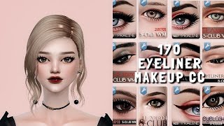 The Sims 4 | 170 EYELINER CC FINDS |   CC Links | Showcase | #1