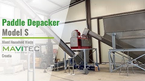 Mavitec Paddle Depacker Model S - Mixed Household Waste - Croatia (Nevkos)