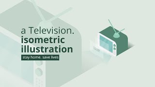 Speed Art - A Television - Isometric Illustration | Affinity Designer