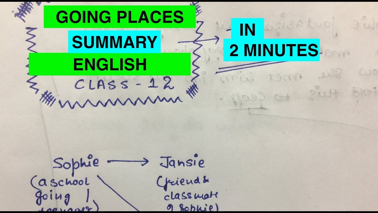 summary of Going Places Class 12 in hindi Summary class 12 English Flamingo  Chapter 8 Going Places  YouTube