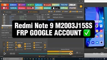 Redmi Note 9 M2003J15SS FRP GOOGLE ACCOUNT bypass with UNLOCKTOOL