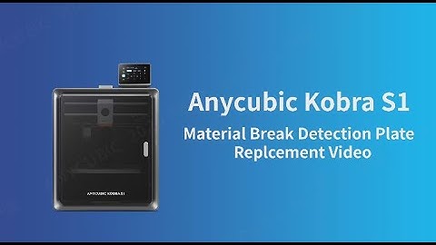 Kobra S1-Material Break Detection Plate Replacement Operation Video
