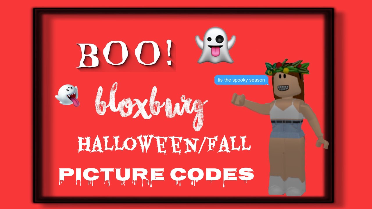 Bloxburg Halloween Fall Picture Codes Youtube - roblox bloxburg halloween costume code
