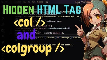 Hidden HTML Tag | Col and Colgroup Tag under 60 Seconds