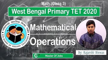 Class 3 | Math | Mathematical Operations - WB Primary TET 2020 | Master Of Jobs