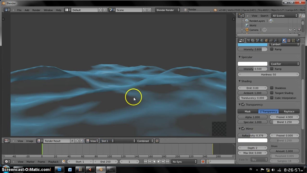 Tutorial Cara Membuat Ombak Keren Abizz Di BlenderMake Ocean In