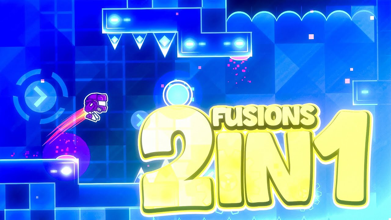 "2 Fusions in 1" by ObviasV & Z3R3P | Geometry Dash Daily 