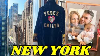 Fedez ha raggiunto Chiara Ferragni a New York nella loro camera ci sono le foto di Vittoria e Leone