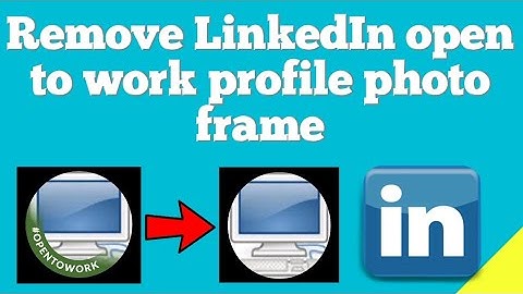How to remove LinkedIn open to work profile photo frame ?