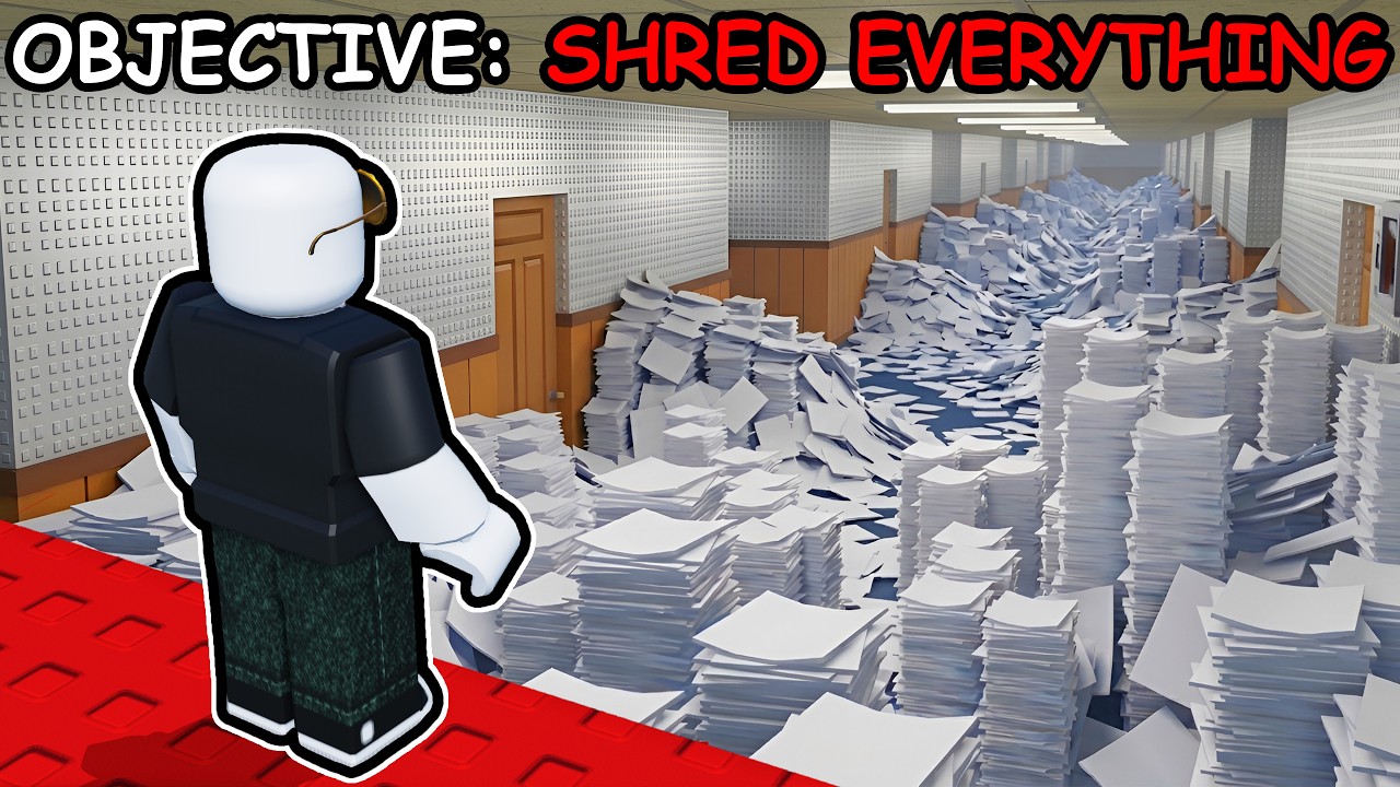 they forced me to SHRED important documents in Roblox...