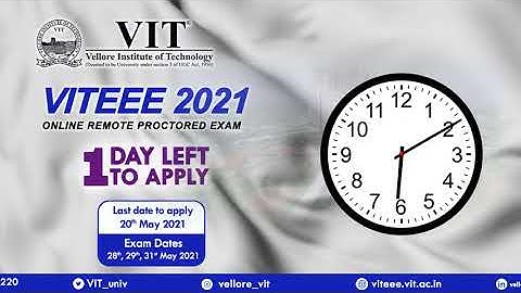 Only 1 day left for VITEEE 2021