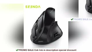 Seenda Vertical Ergonomic Wireless Mouse Rechargeable Bluetooth 5.0 3.0 2.4G USB Mice for Computer L