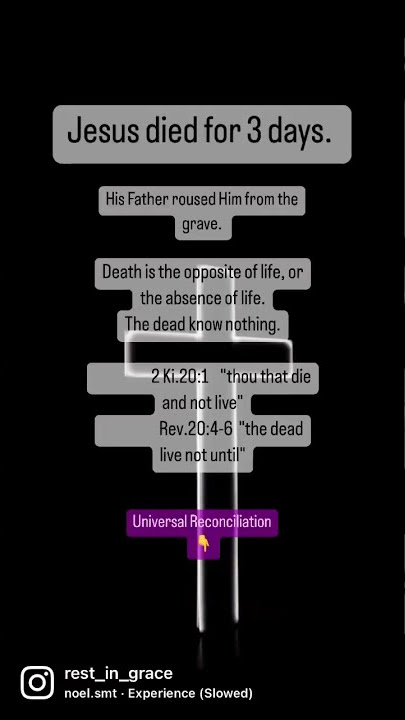 The dead know nothing. Read pinned comment below. #grace #god #bible #jesus #love