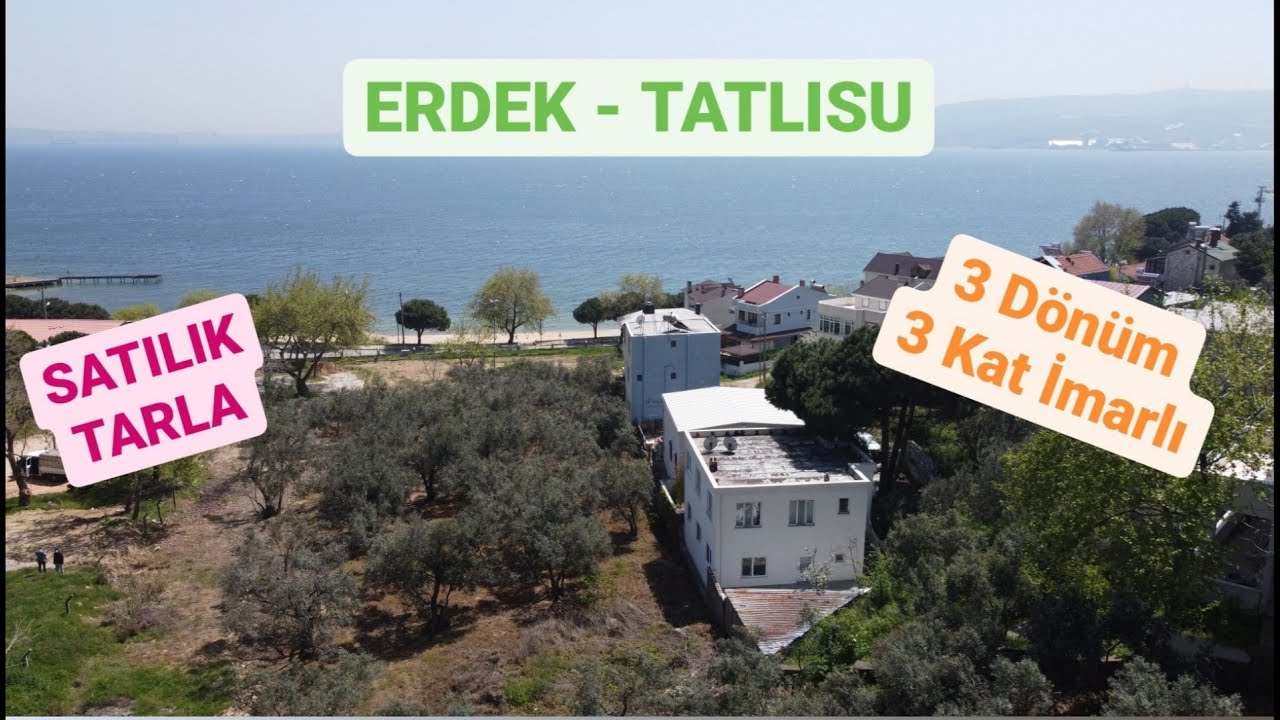 erdek tatlisu da 3005 m2 3 kat imarli satilik arsa youtube