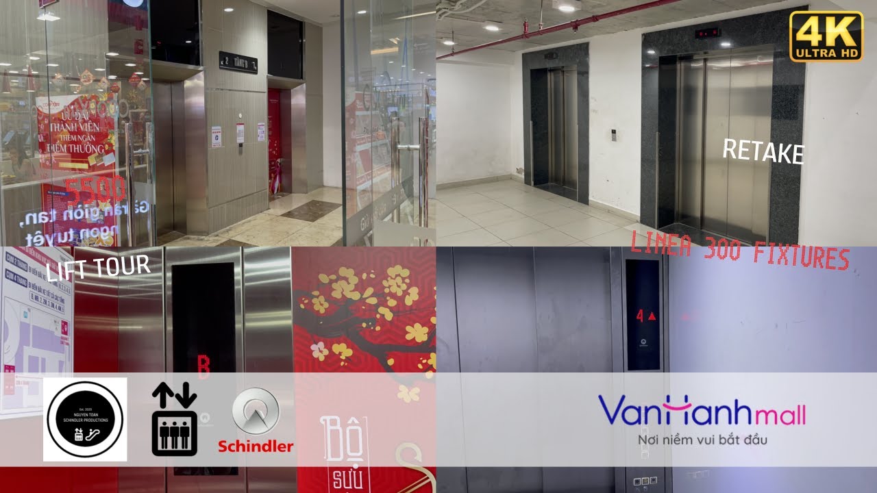 (Retake) (4K) Schindler 5500 Elevator Tour at Vạn Hạnh Mall, HCMC, VN
