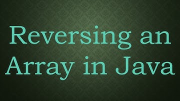 Reversing an Array in Java