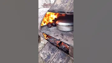 احلا فرن بلدي بالحطب ببرميل صاج قديم وبسيط جدا 