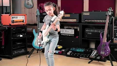 8 year old Bass player Covers Deep Purple - Perfec...