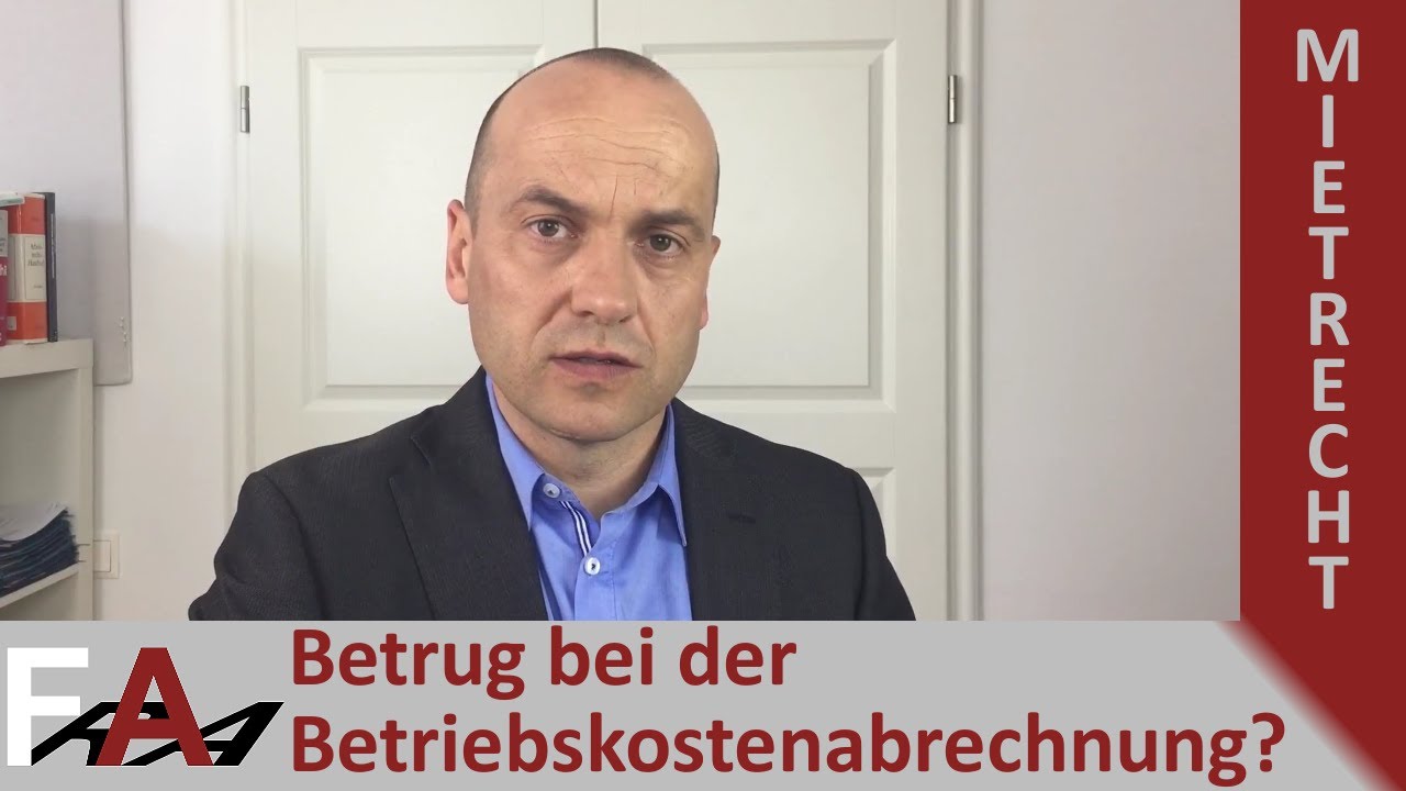 Falsche Betriebskostenabrechnung Des Vermieters Anzeige Wegen Betruges