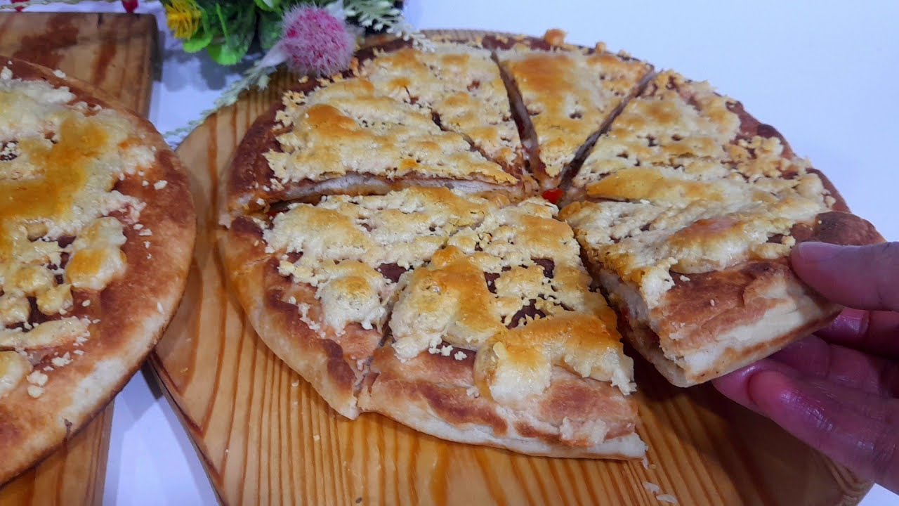 فطيرة محشية في المقلاة بطريقة مبتكرة بحشوة لذيذة تقدري توجد ها للغذاء أو العشاء 