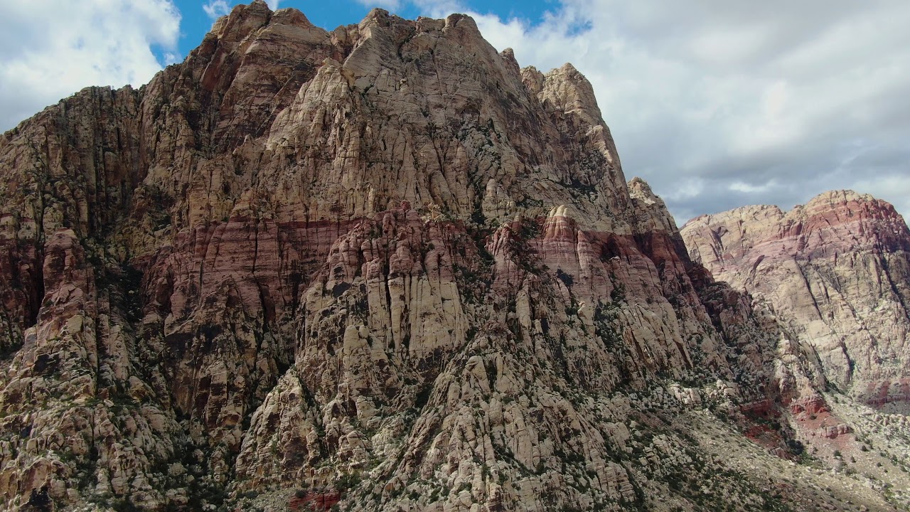 Mt Wilson in Red Rock Canyon Aerial Footage - YouTube