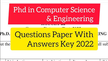 Phd in CSE (Computer Science & Engineering Question paper 2022 l RGUCET 2023 l CUET Phd in CSE QP