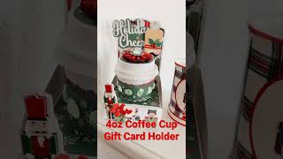 Gift Card Holder using @ScrapDiva29 4oz Coffee Cup Holder die set.