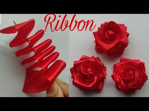 Super Easy Ribbon Rose Making Ideas - Amazing Trick with Scale