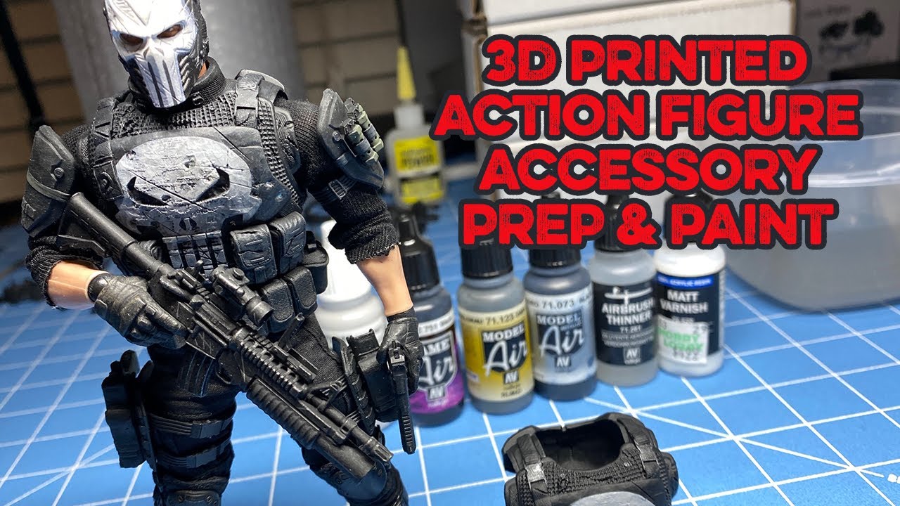 3D Printed Action Figure Accessory Prep & Paint 