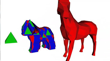 Using Minkowski Sums to morph between four solid meshes