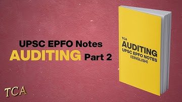 Auditing For EPFO Exam | Auditing Part 2 | UPSC EPFO Exam Preparation | Auditing Essentials