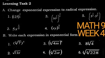 TAGALOG - CHANGE EXPONENTIAL EXPRESSION TO RADICAL EXPRESSION | WRITE EXPRESSION IN EXPONENTIAL FORM